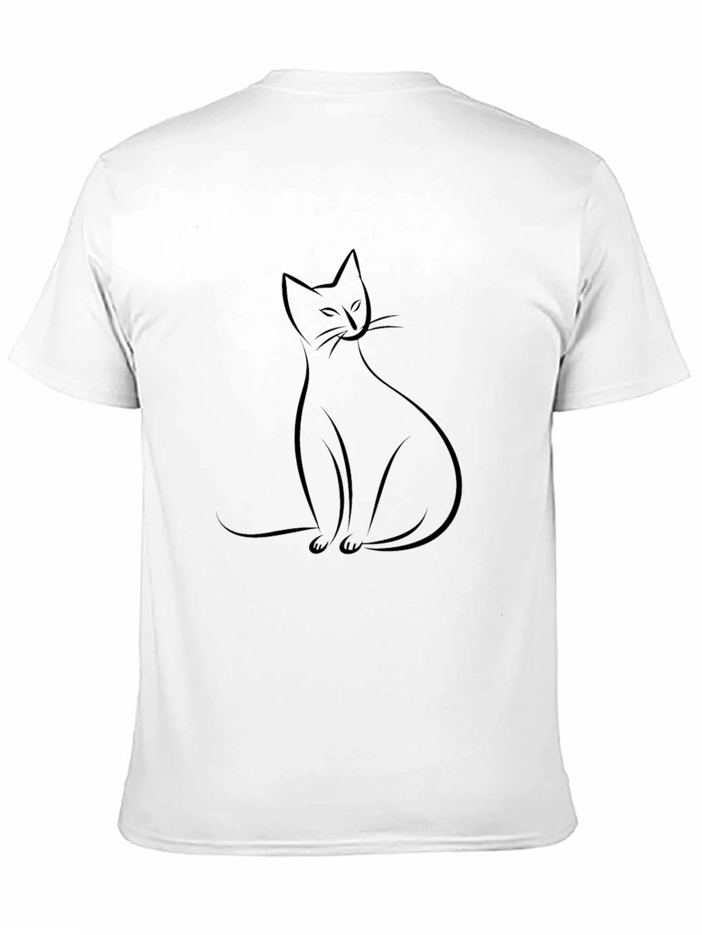 Mens Black Cat Graphic T-Shirt