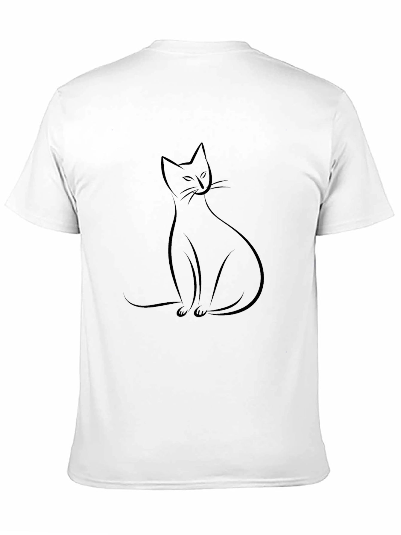 Mens Black Cat Graphic T-Shirt