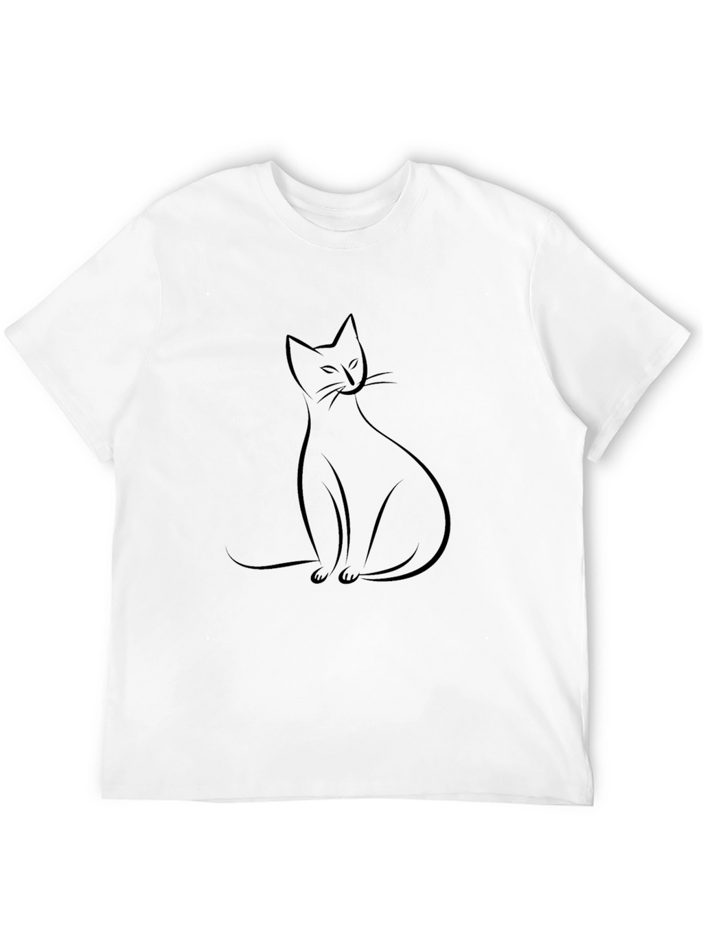 Mens Black Cat Graphic T-Shirt