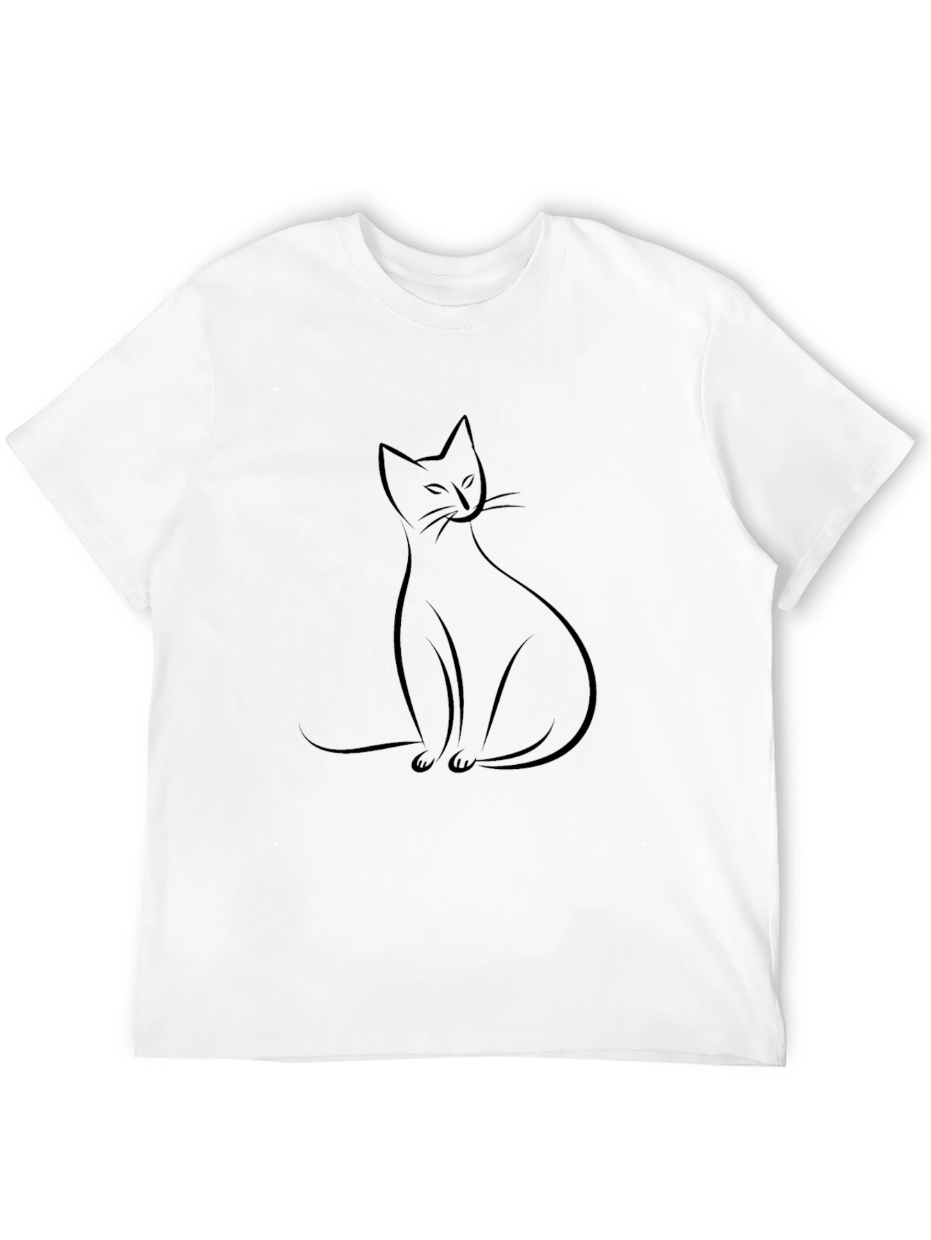 Mens Black Cat Graphic T-Shirt