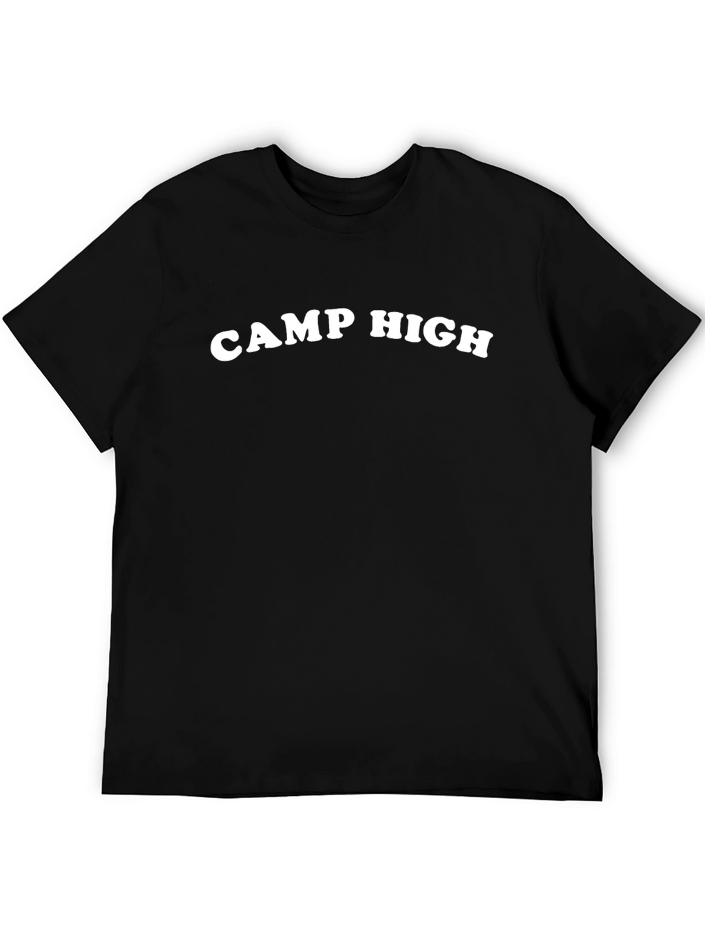 Camp High Graphic Tee - Black Cotton T-Shirt