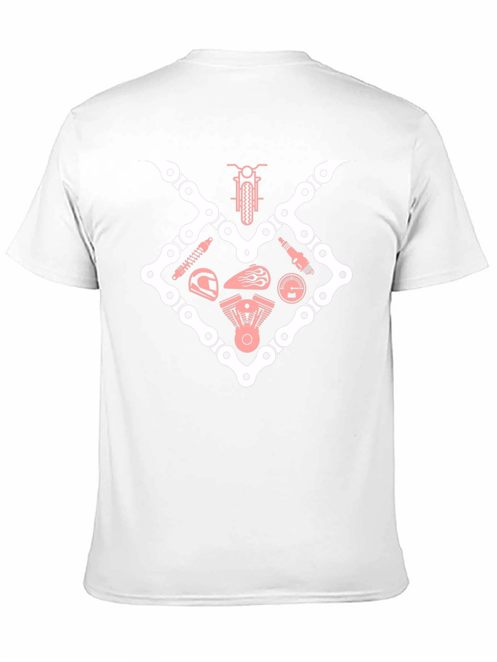 Cool Biker T-Shirt - Motorcycle Parts Graphic