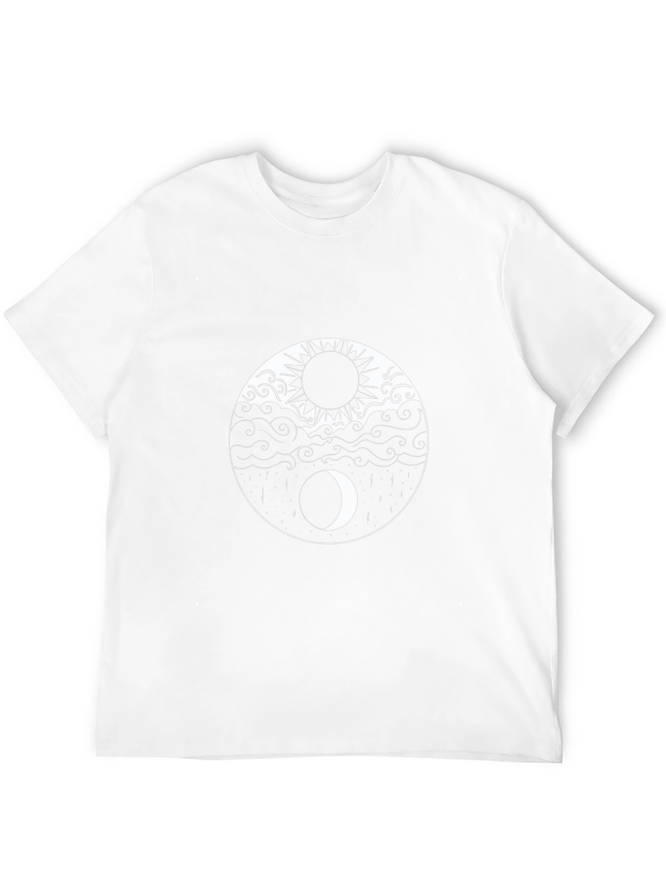 Yin Yang Sun and Moon Graphic Tee