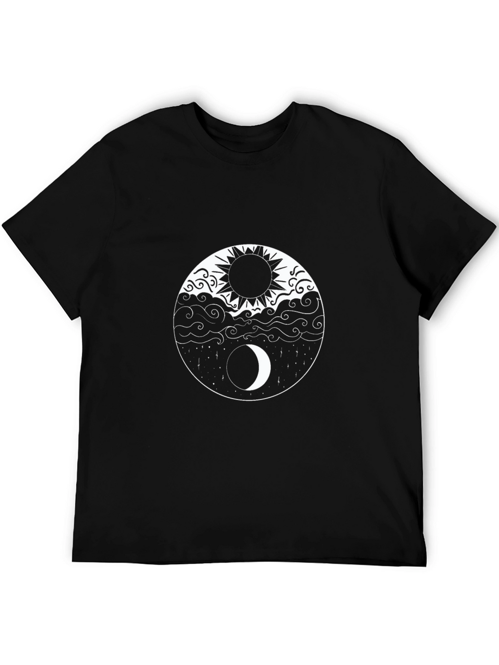 Yin Yang Sun and Moon Graphic Tee