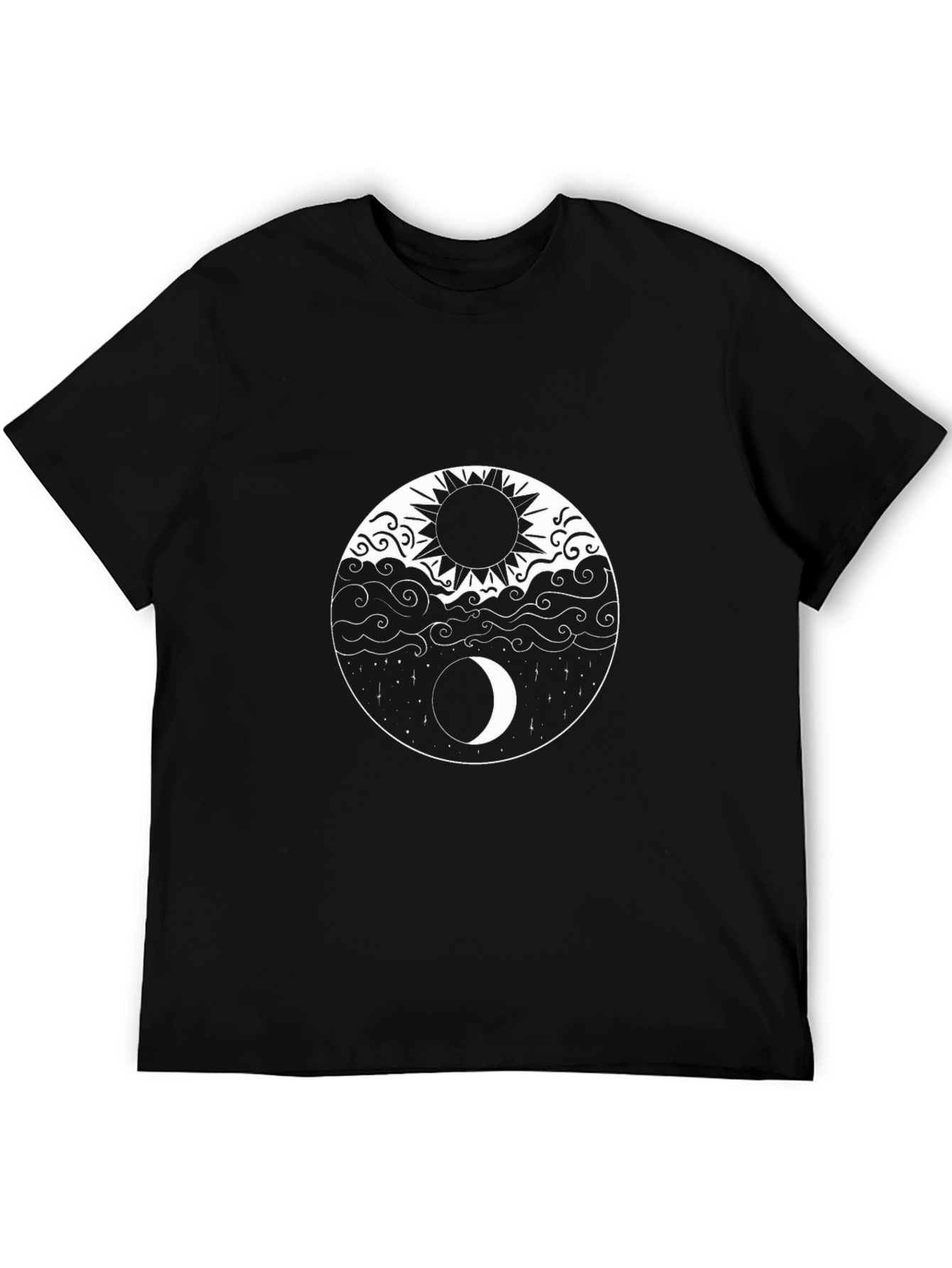 Yin Yang Sun and Moon Graphic Tee