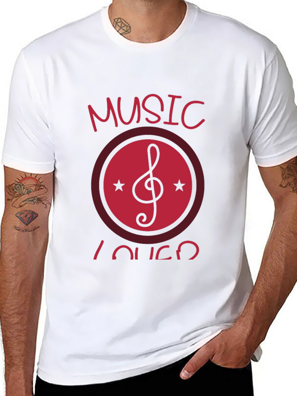 Music Lover Black Graphic T-Shirt