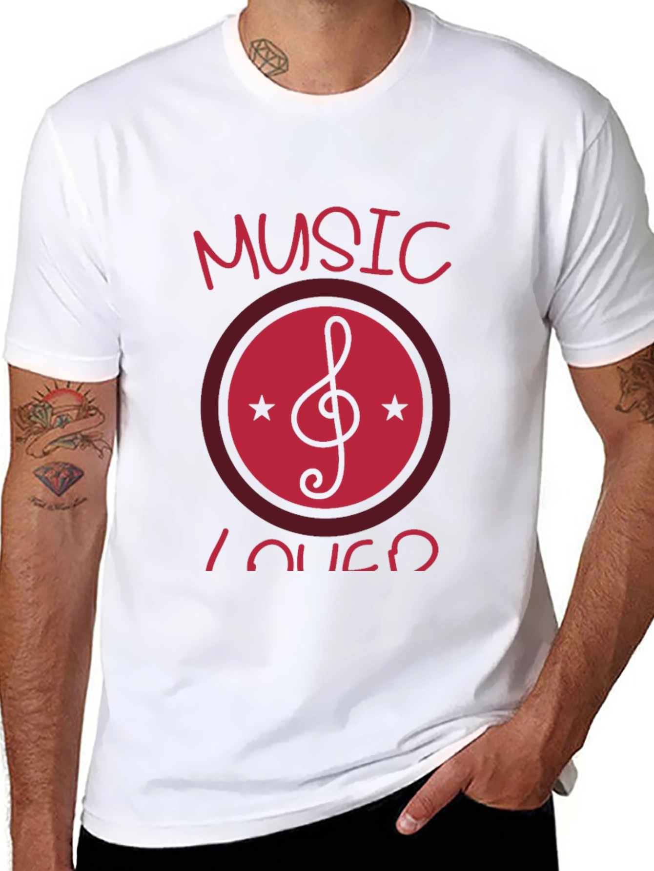 Music Lover Black Graphic T-Shirt