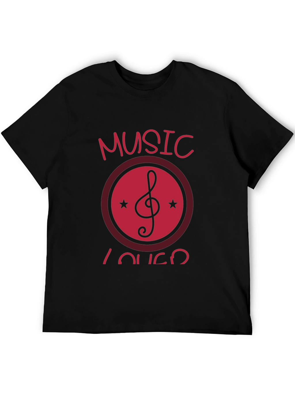 Music Lover Black Graphic T-Shirt