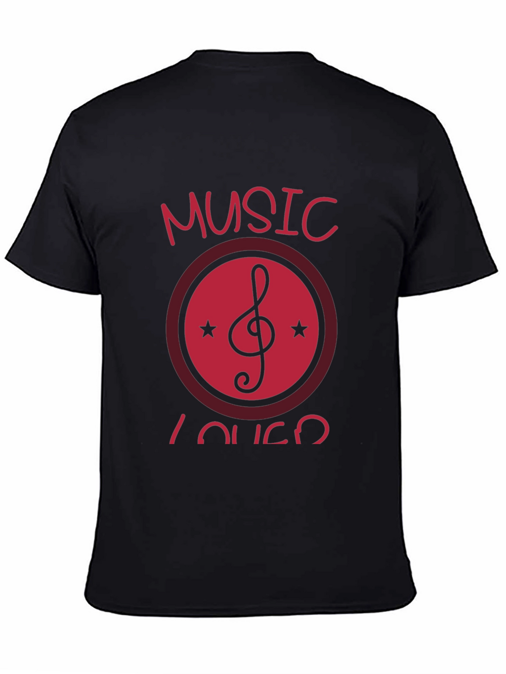 Music Lover Black Graphic T-Shirt