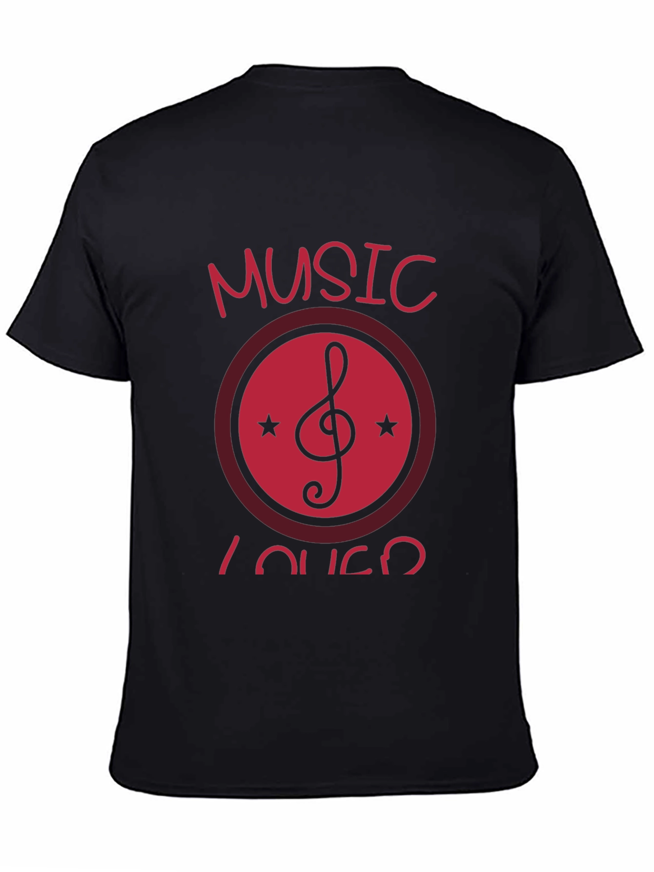 Music Lover Black Graphic T-Shirt