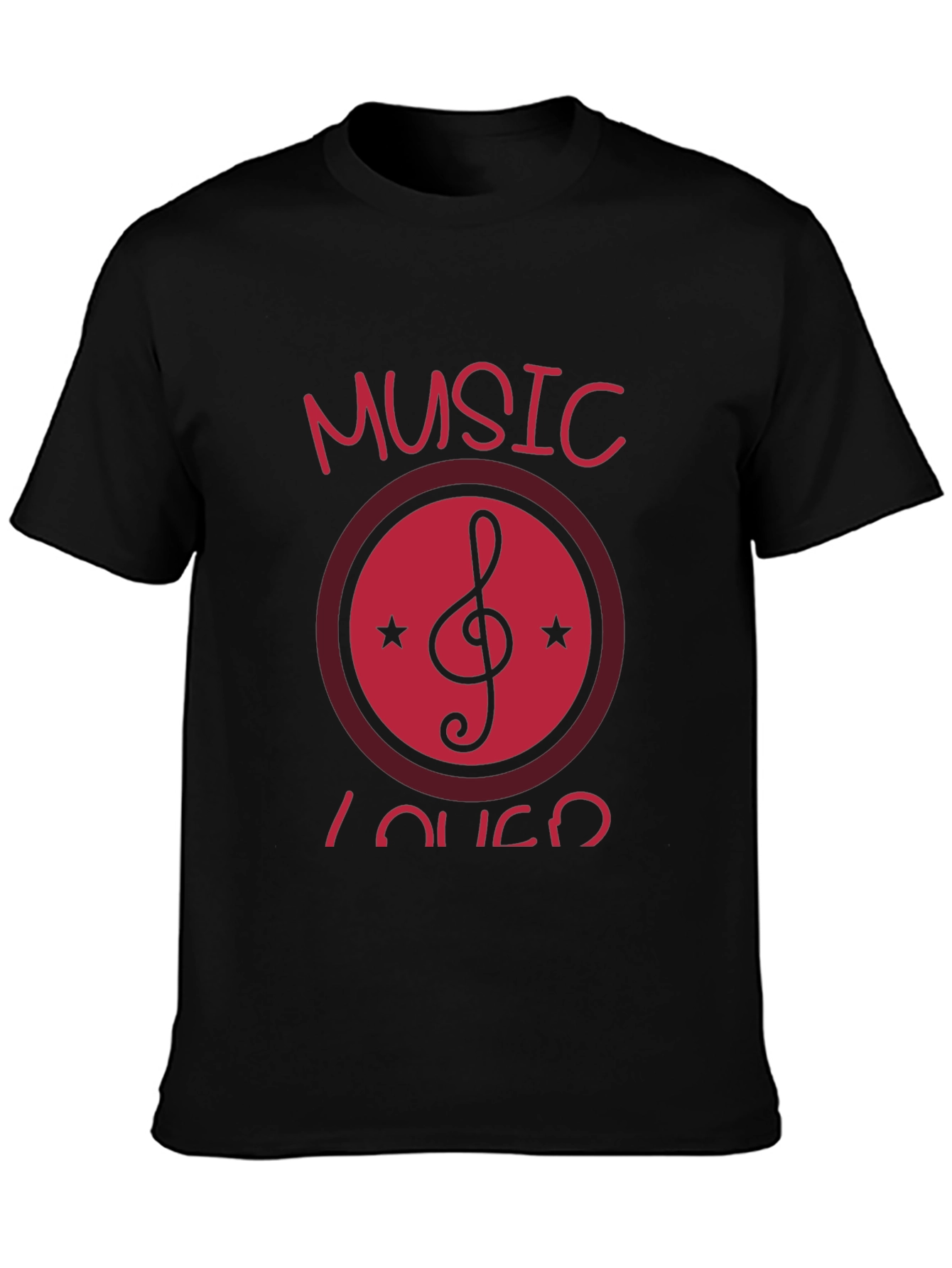 Music Lover Black Graphic T-Shirt
