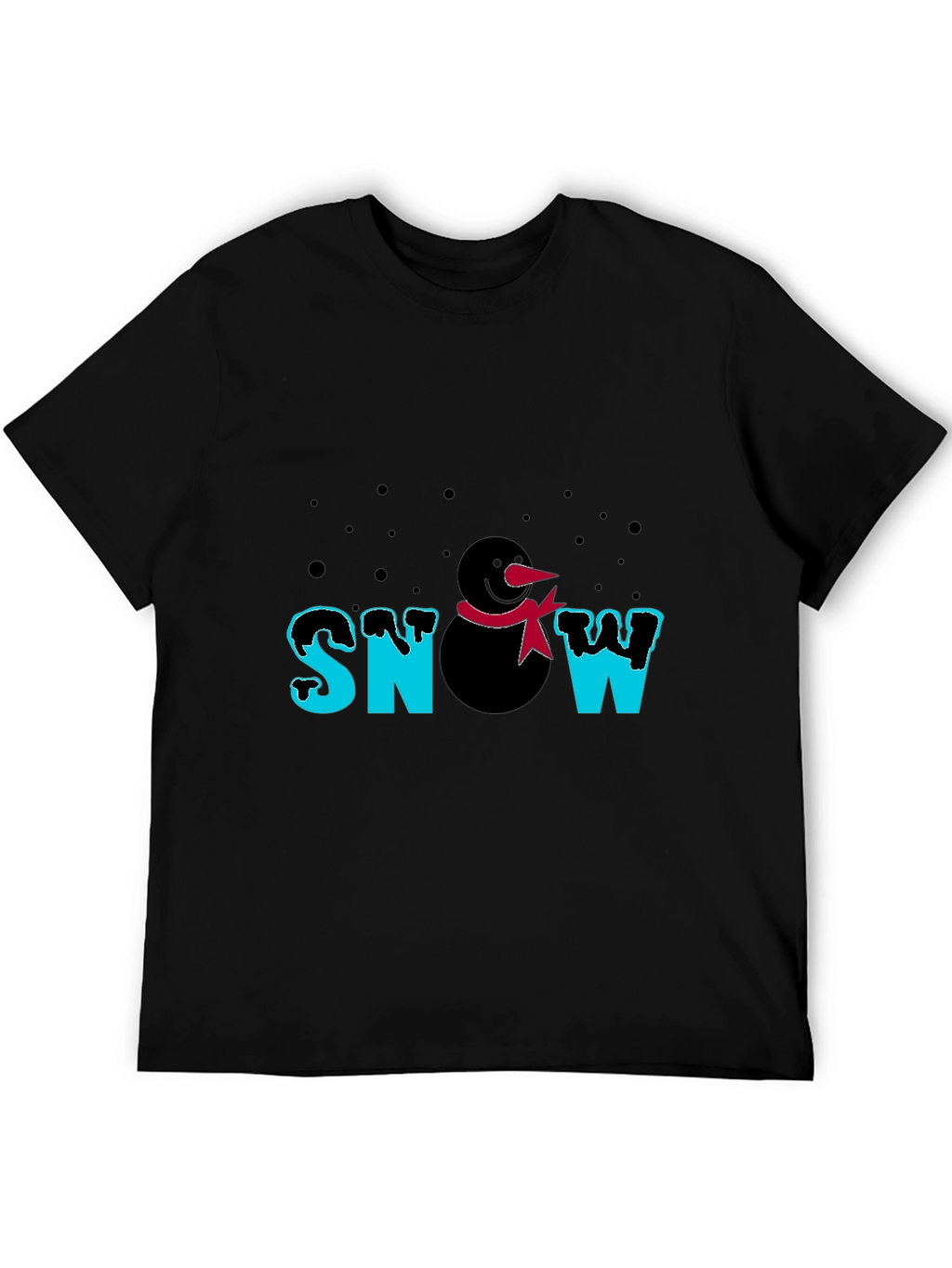 Snowman Graphic Black T-Shirt