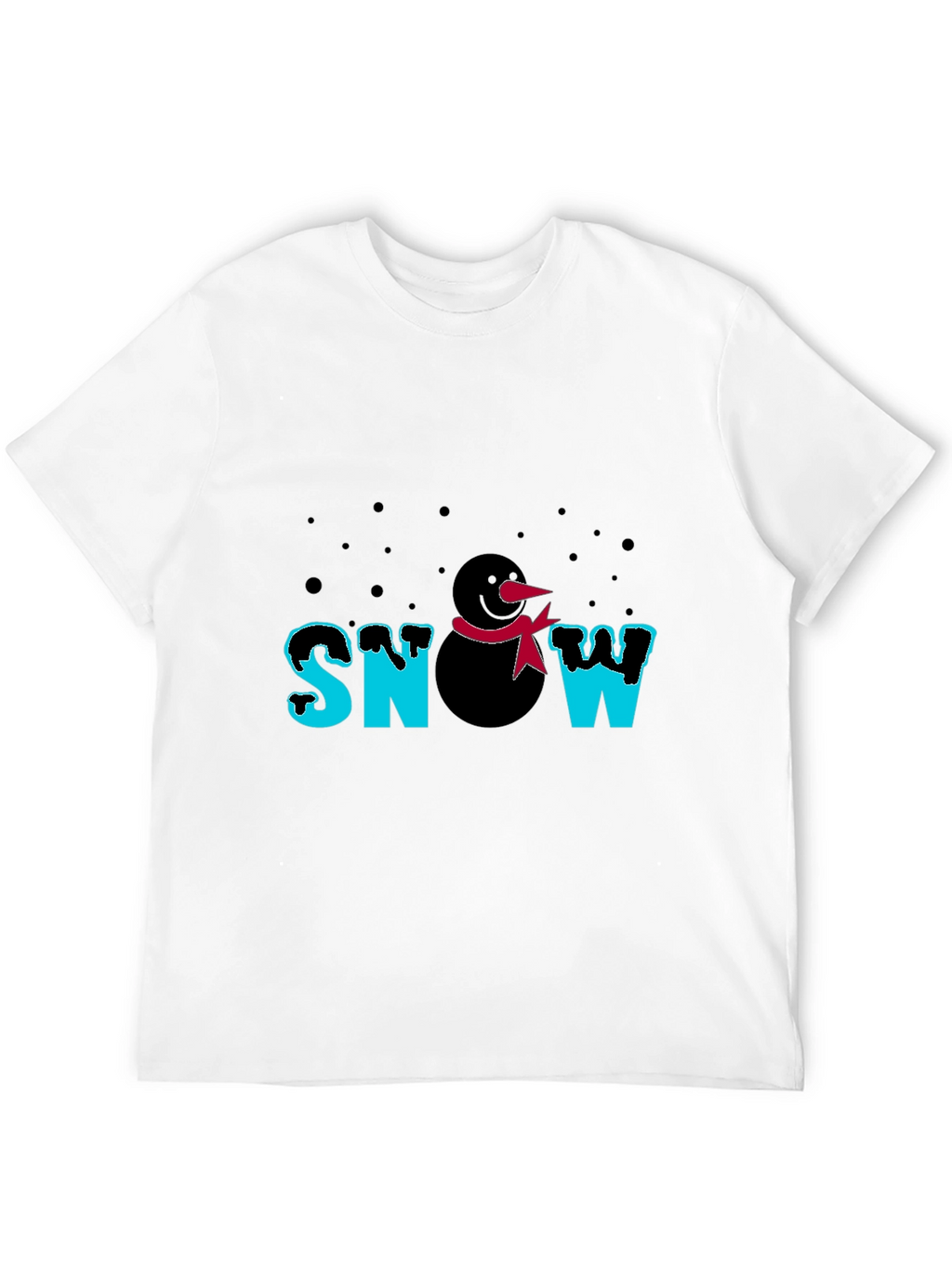 Snowman Graphic Black T-Shirt