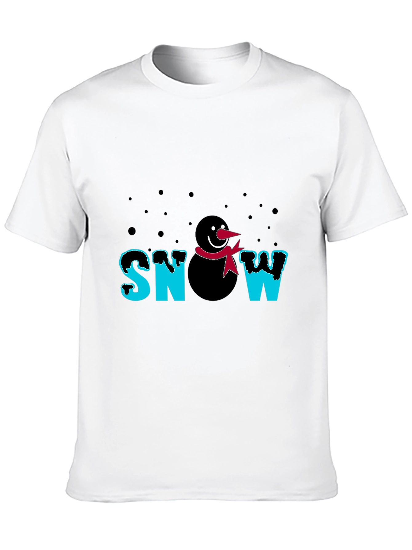 Snowman Graphic Black T-Shirt