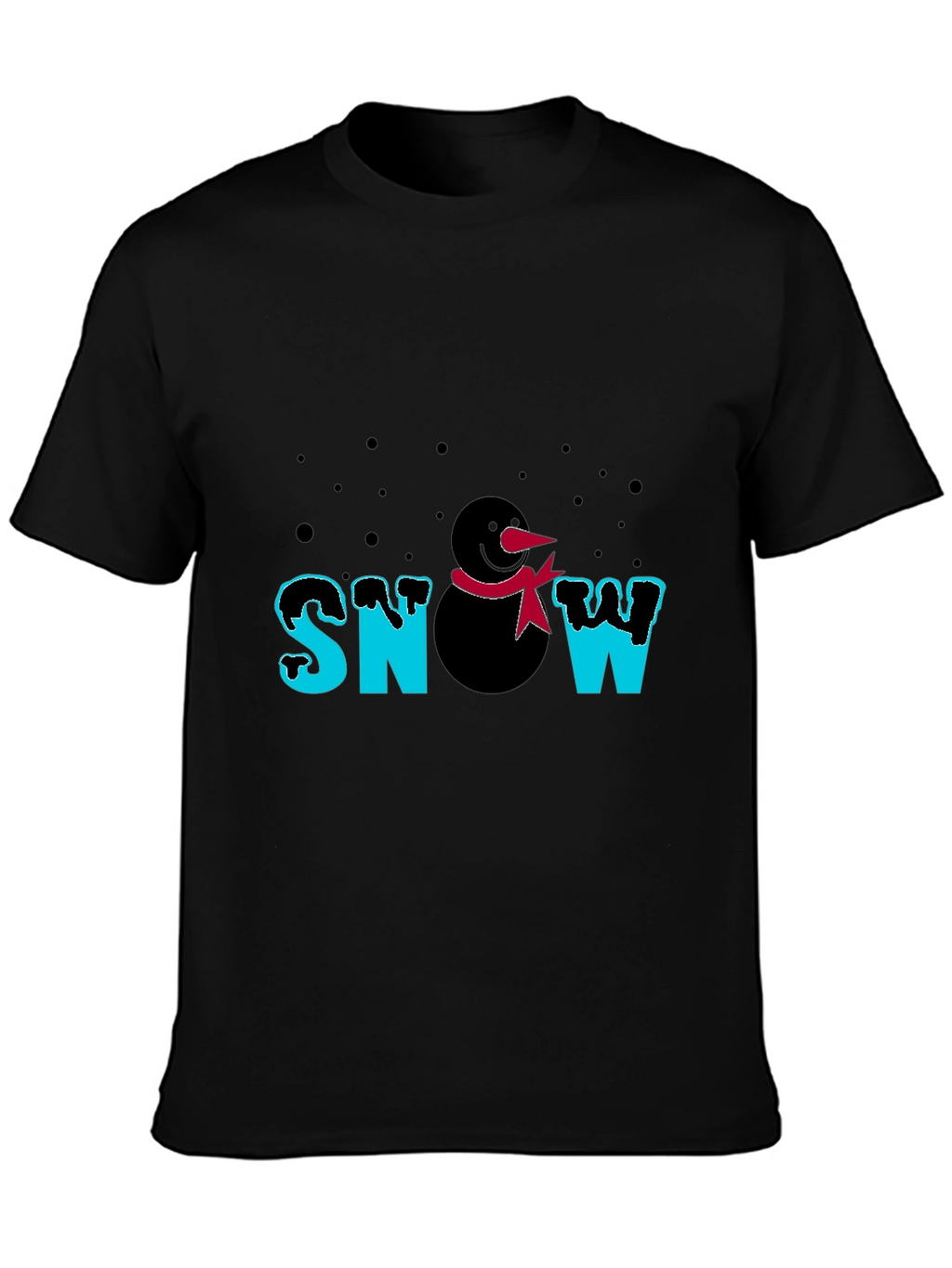 Snowman Graphic Black T-Shirt