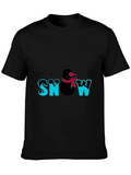 Snowman Graphic Black T-Shirt