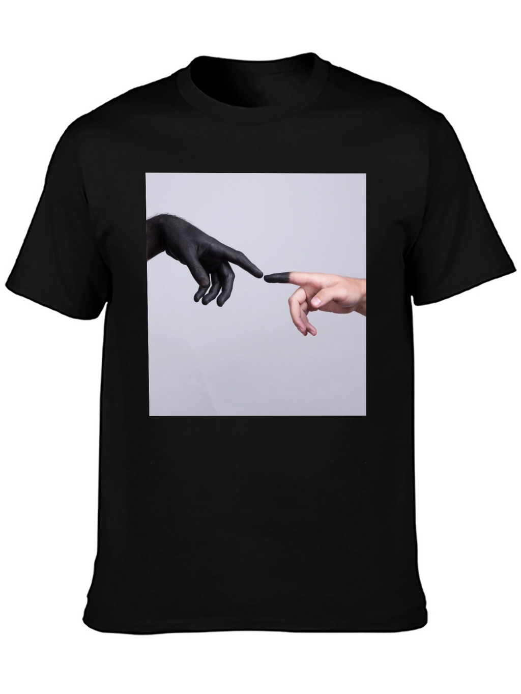 Creation Hands Graphic Black T-Shirt