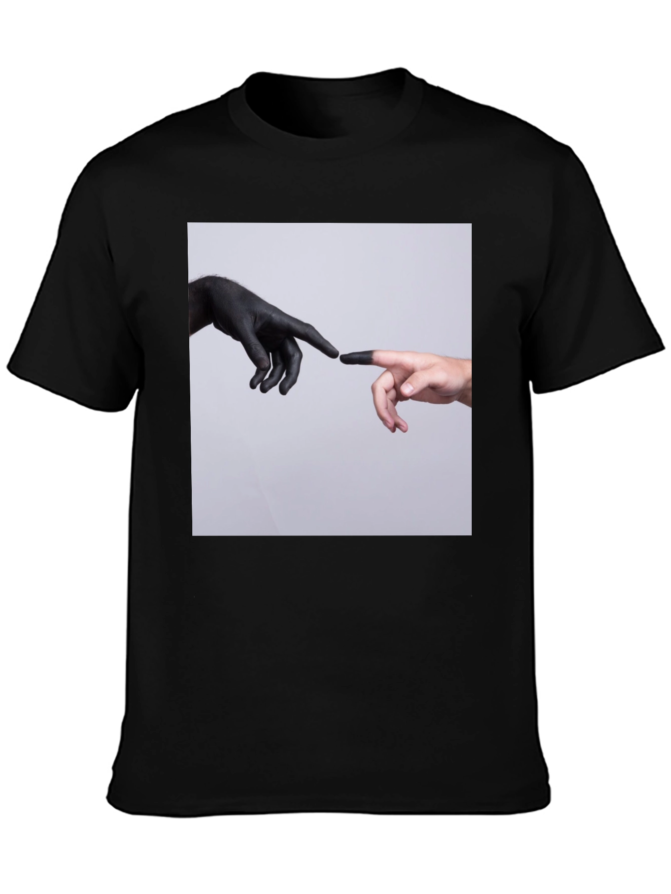Creation Hands Graphic Black T-Shirt