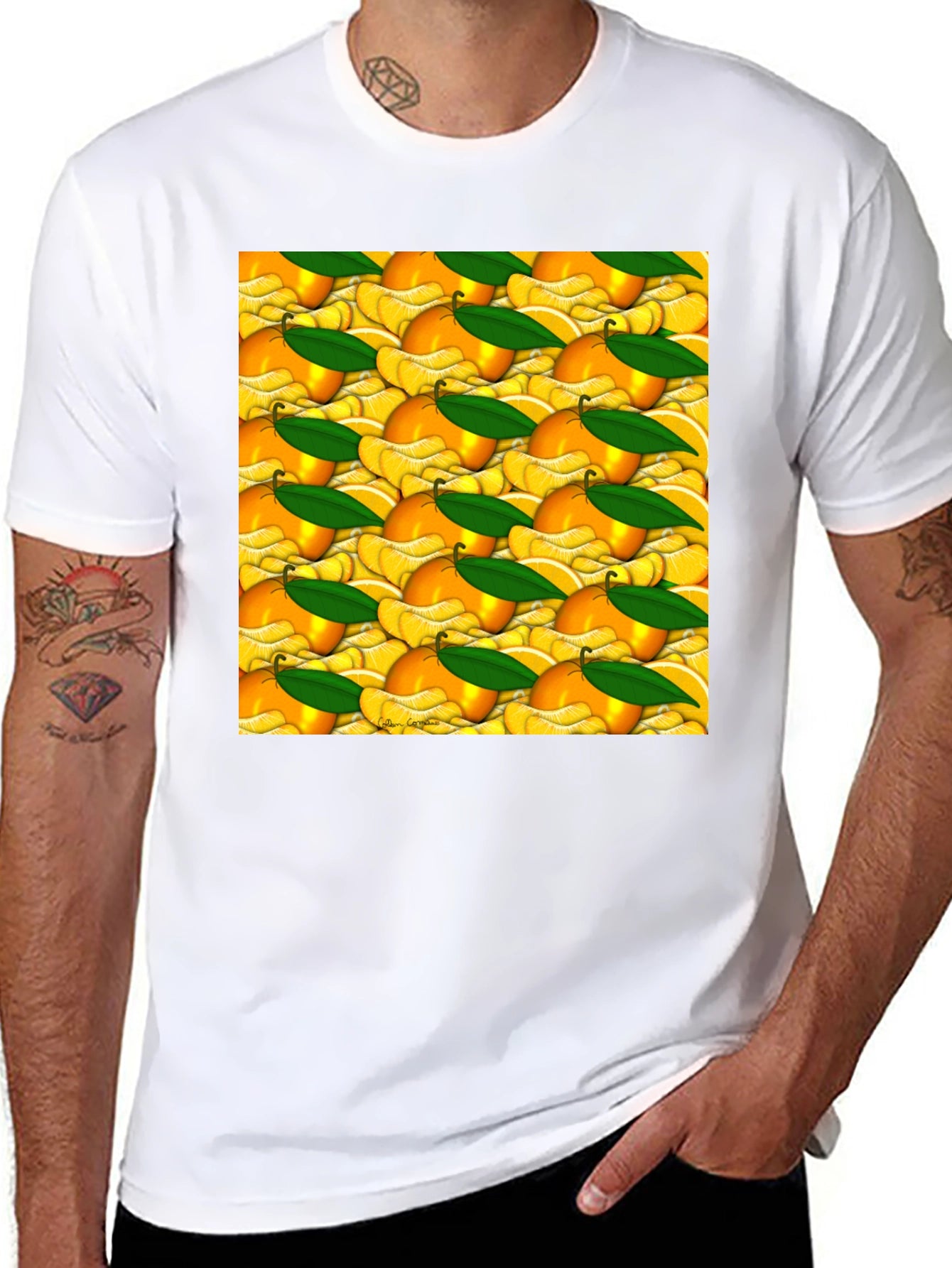 Citrus Fruit Pattern T-Shirt