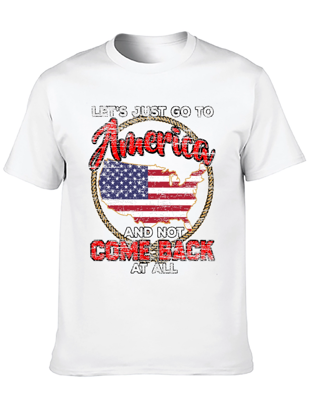 USA Graphic T-Shirt - Lets Go To America!