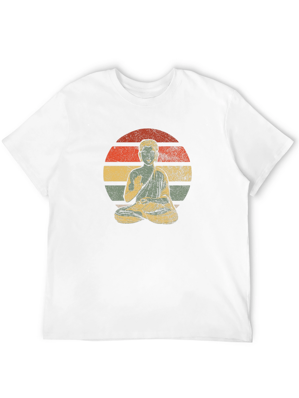 Retro Buddha Graphic T-Shirt - Zen Style