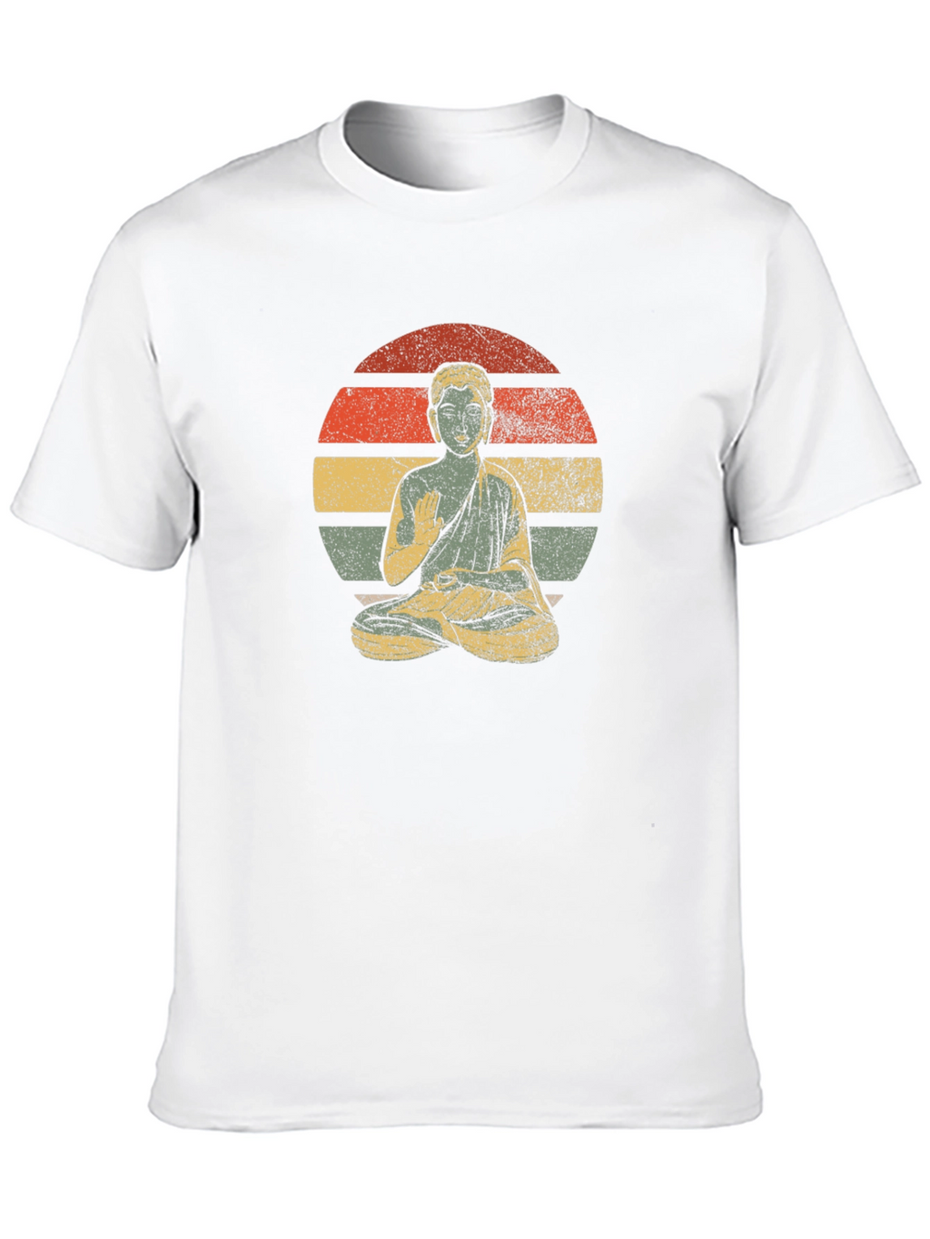 Retro Buddha Graphic T-Shirt - Zen Style