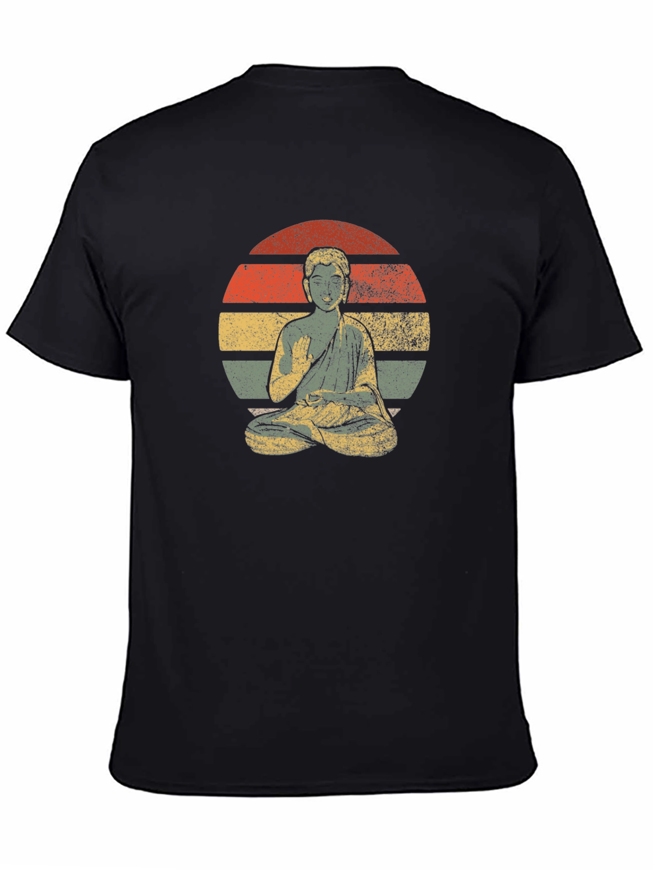 Retro Buddha Graphic T-Shirt - Zen Style