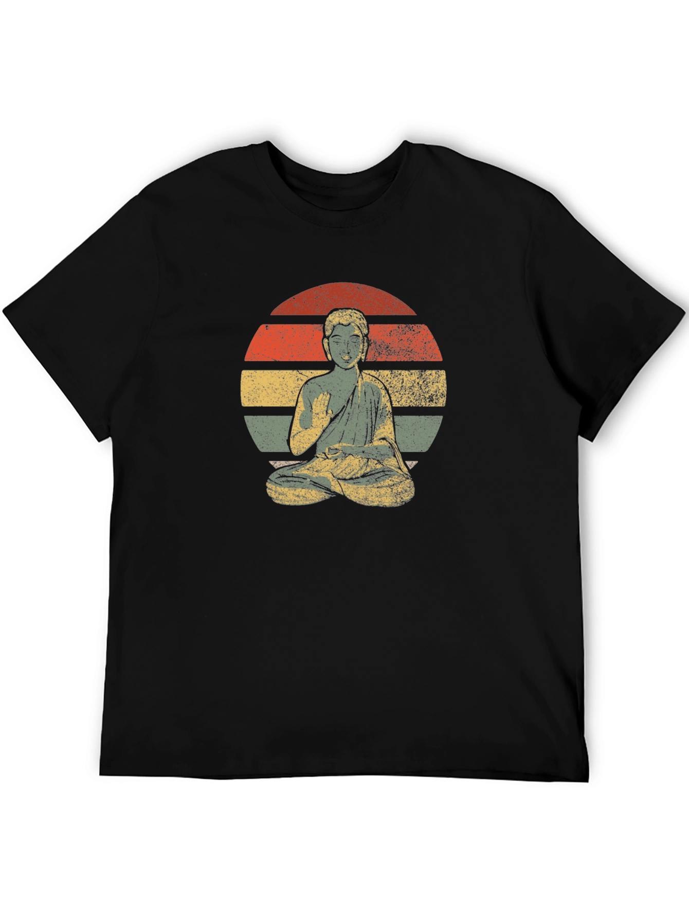 Retro Buddha Graphic T-Shirt - Zen Style