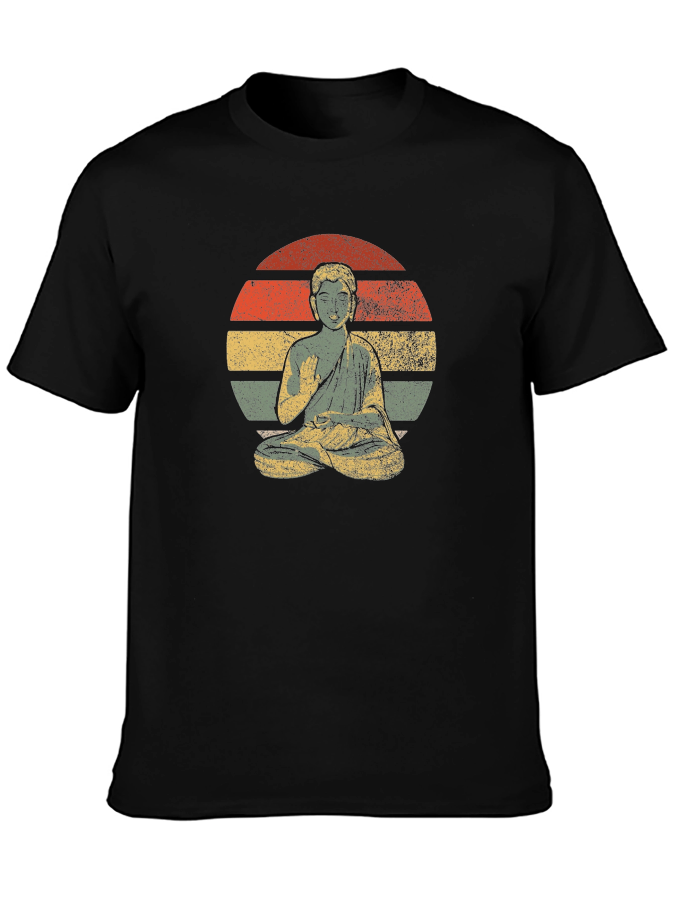 Retro Buddha Graphic T-Shirt - Zen Style