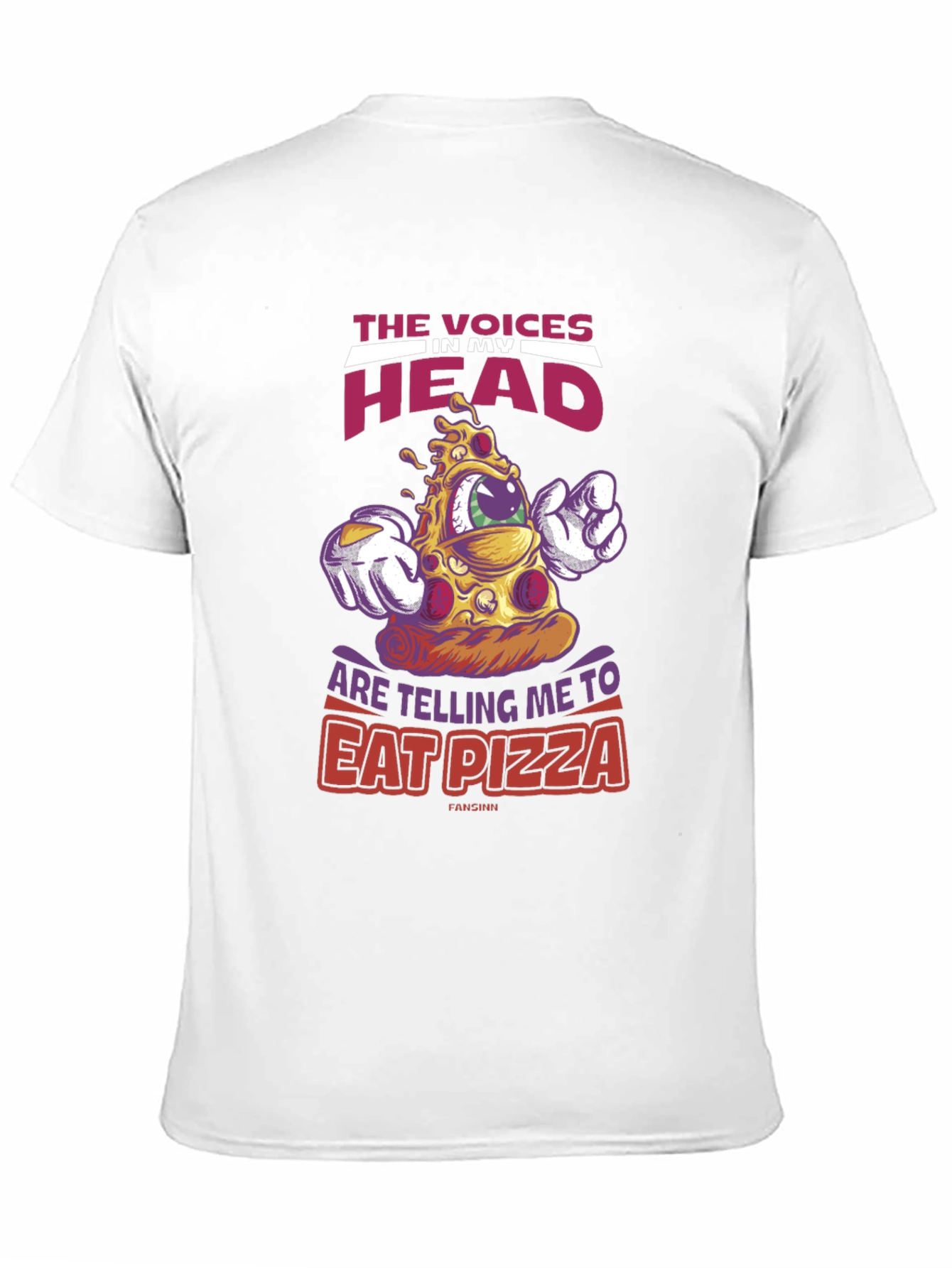 Eat Pizza Tee: Voices in My Head T-Shirt