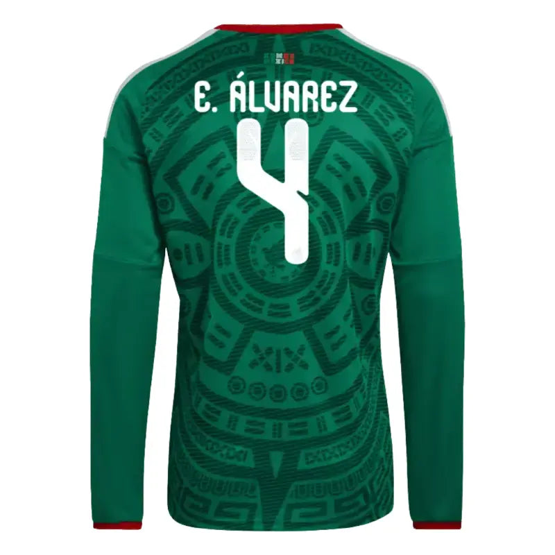 Edson Alvarez 2026 Mexico Long Sleeve Home Jersey Back