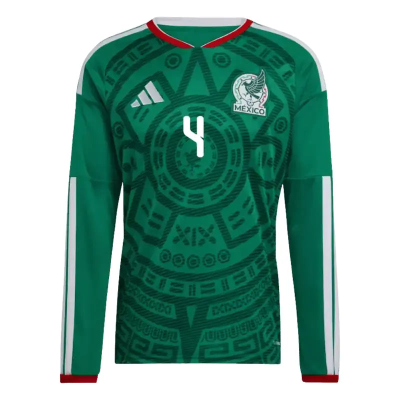 Edson Alvarez 2026 Mexico Long Sleeve Home Jersey Front