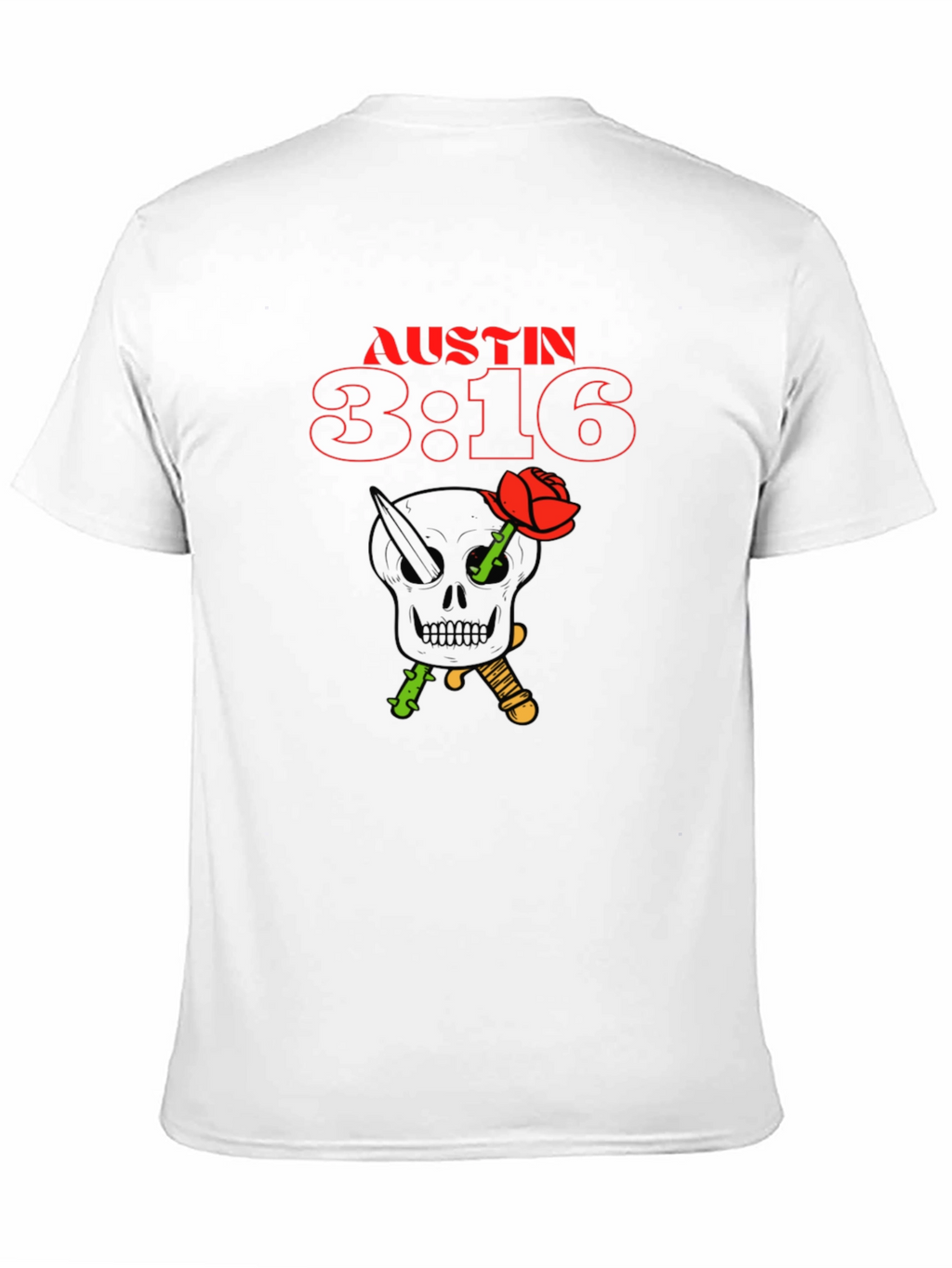 Austin 3:16 Skull Rose Graphic Tee
