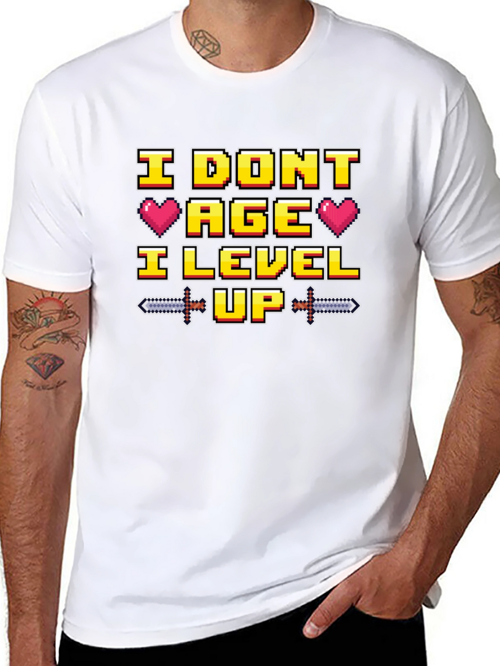 I Dont Age I Level Up Black T-Shirt