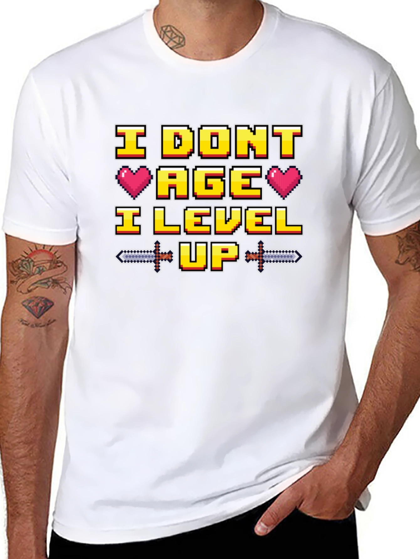 I Dont Age I Level Up Black T-Shirt