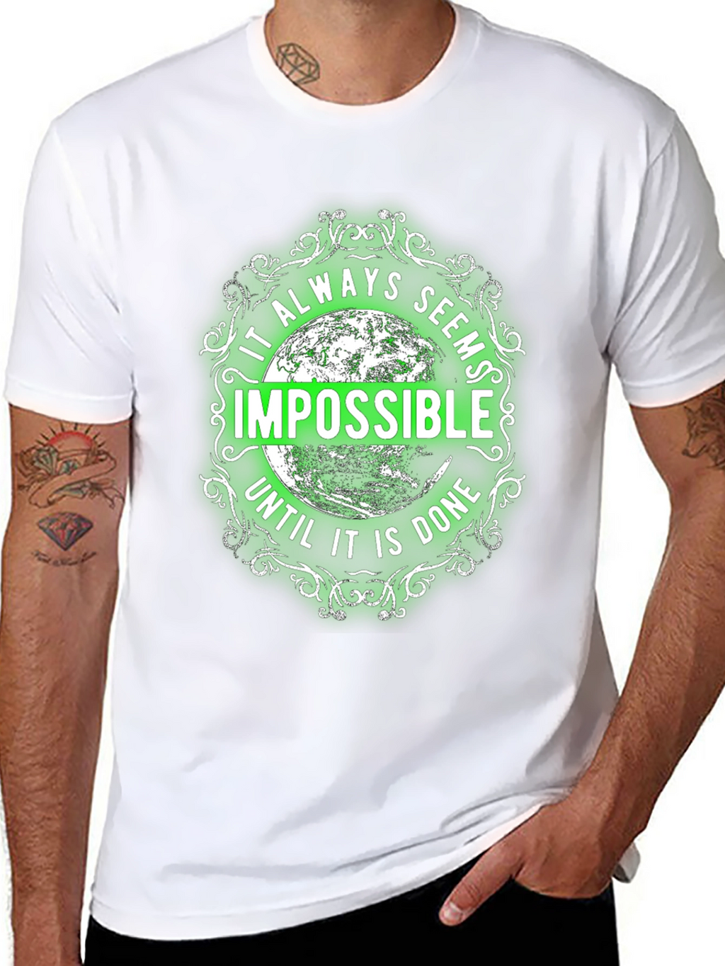 Motivational Graphic Tee - Impossible Quote Shirt