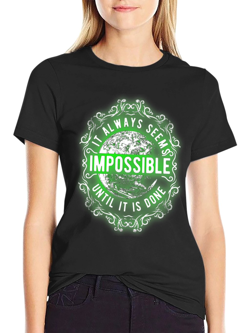 Motivational Graphic Tee - Impossible Quote Shirt