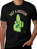 Not a Hugger Cactus Graphic Tee - Black