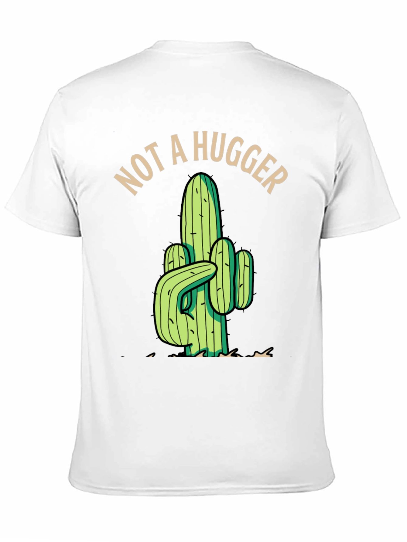 Not a Hugger Cactus Graphic Tee - Black