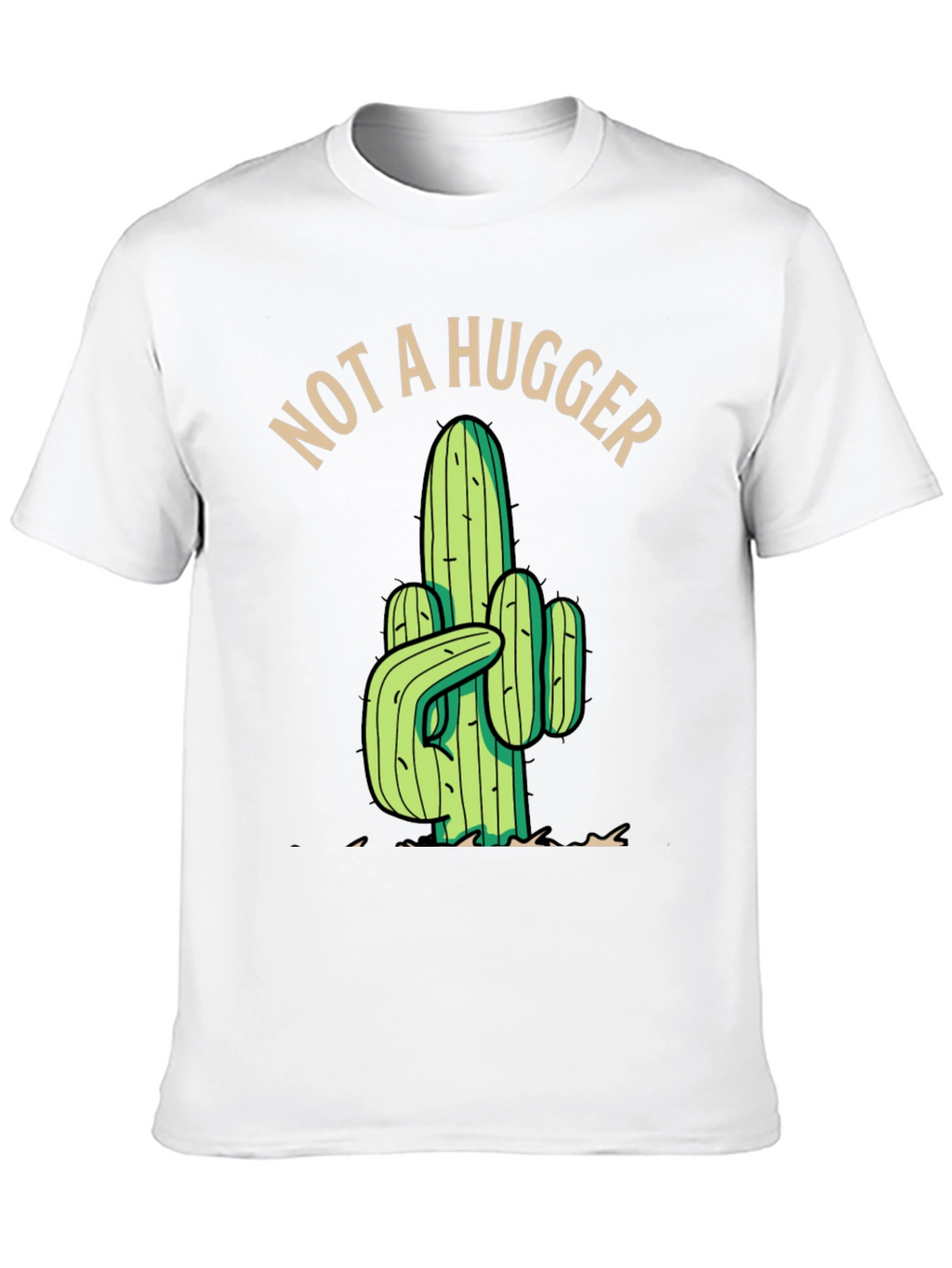 Not a Hugger Cactus Graphic Tee - Black