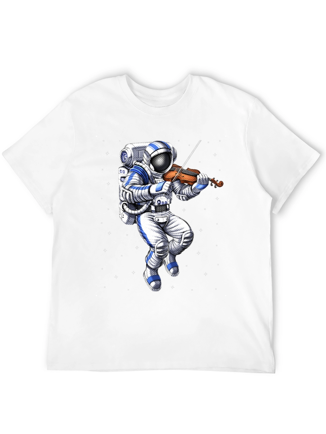 Astronaut Violinist Graphic Tee - Space Musician T-Shirt