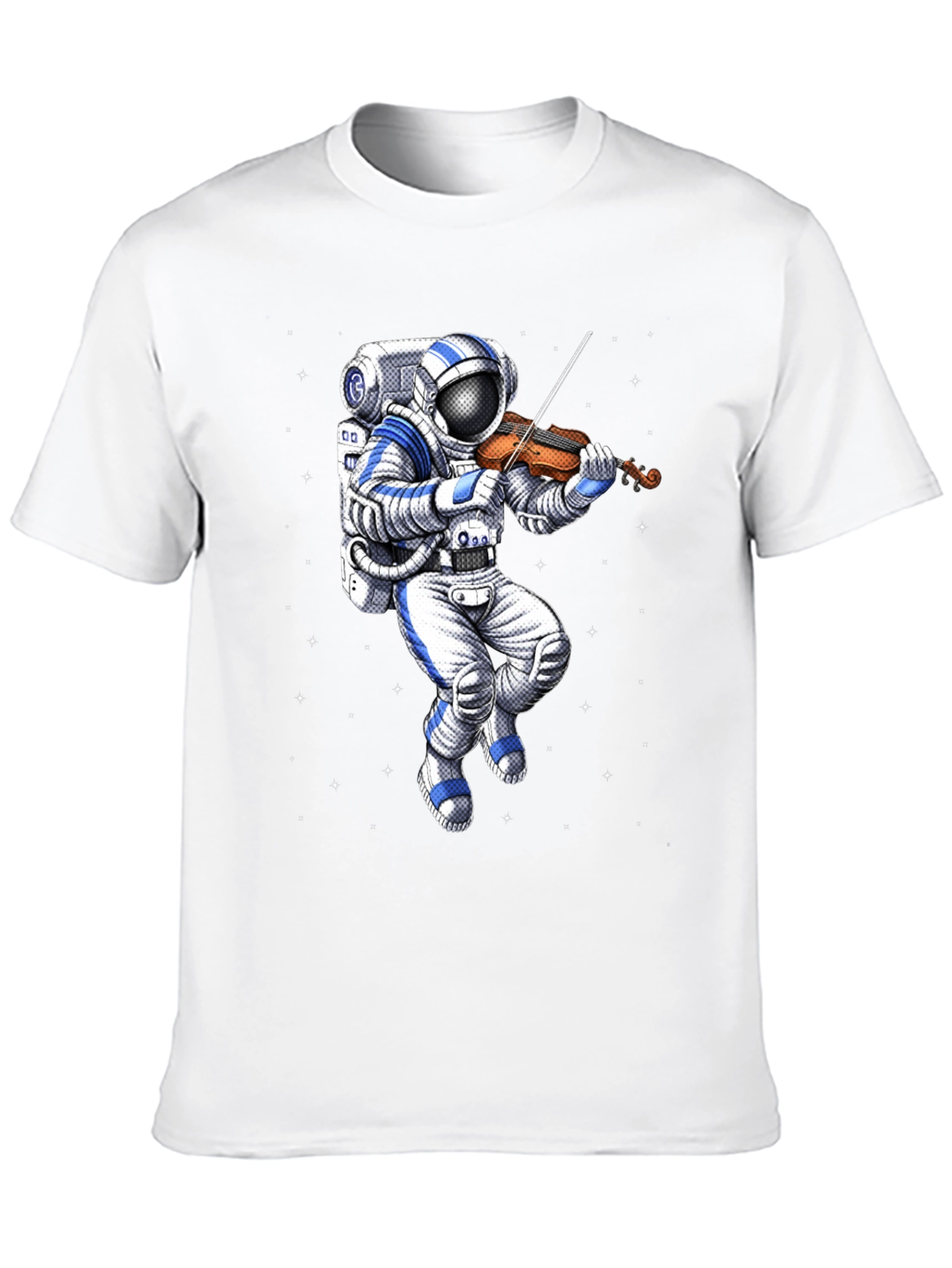 Astronaut Violinist Graphic Tee - Space Musician T-Shirt