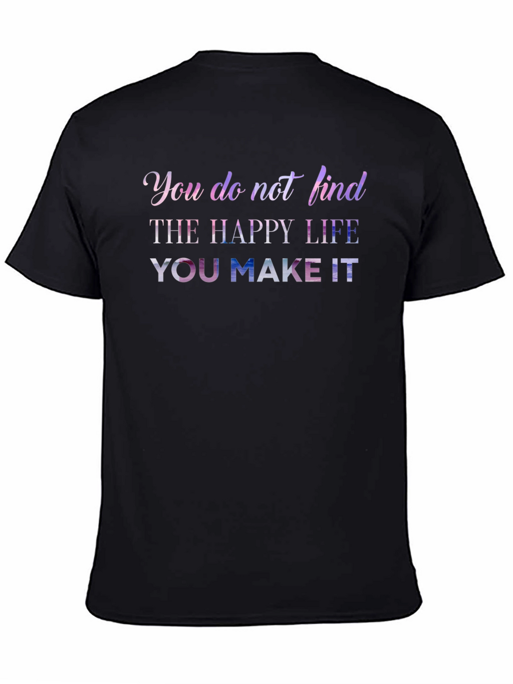Inspirational Graphic Print Black T-Shirt