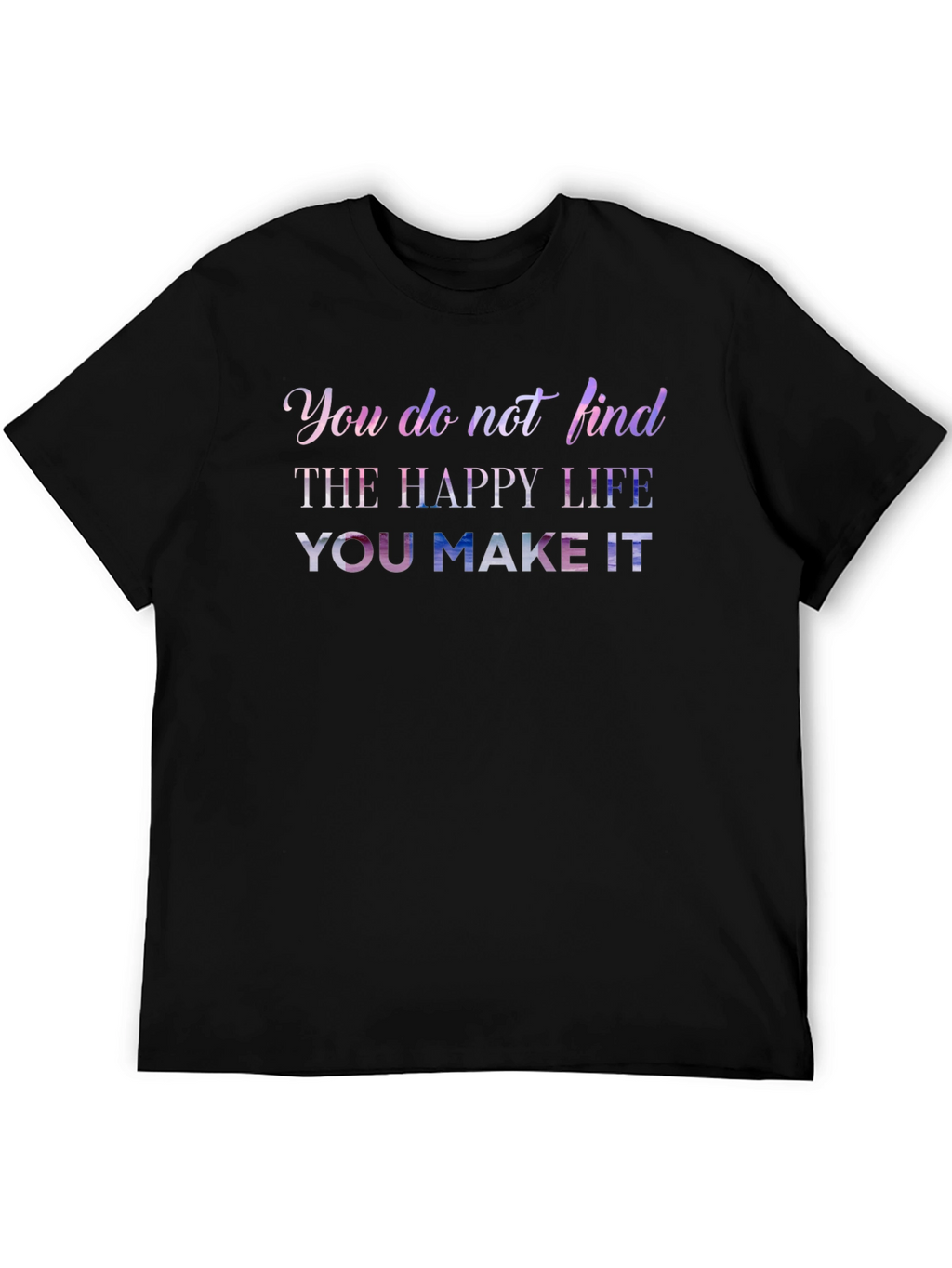 Inspirational Graphic Print Black T-Shirt