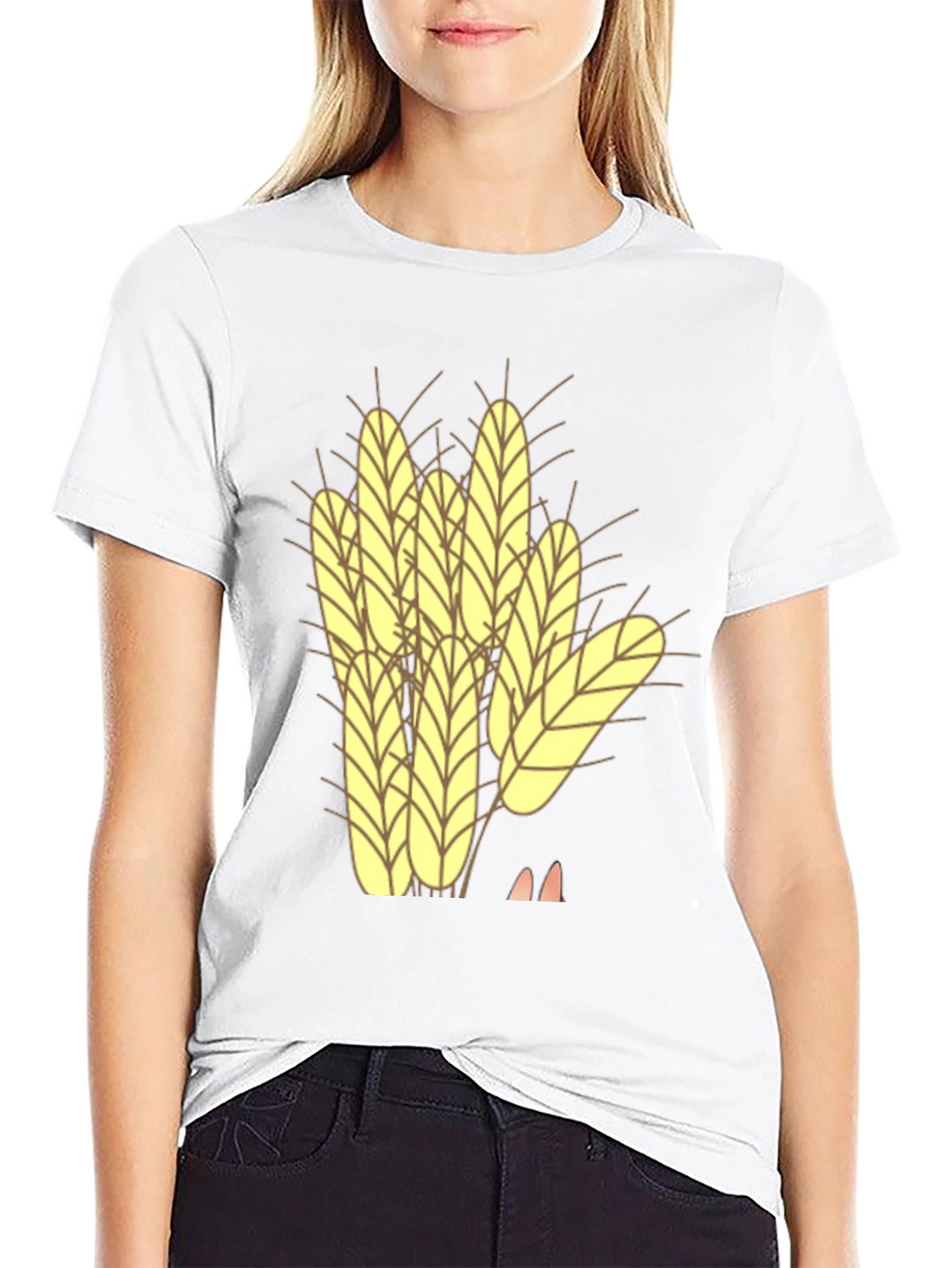 Wheat Graphic Black Tee