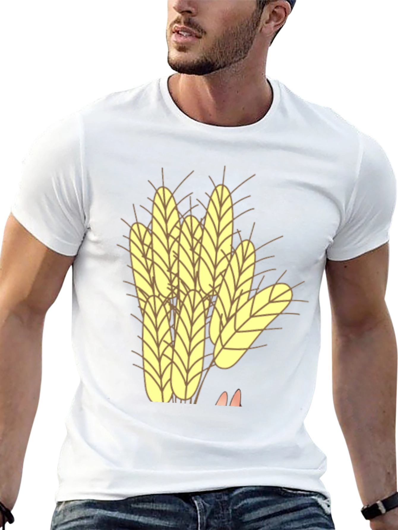 Wheat Graphic Black Tee