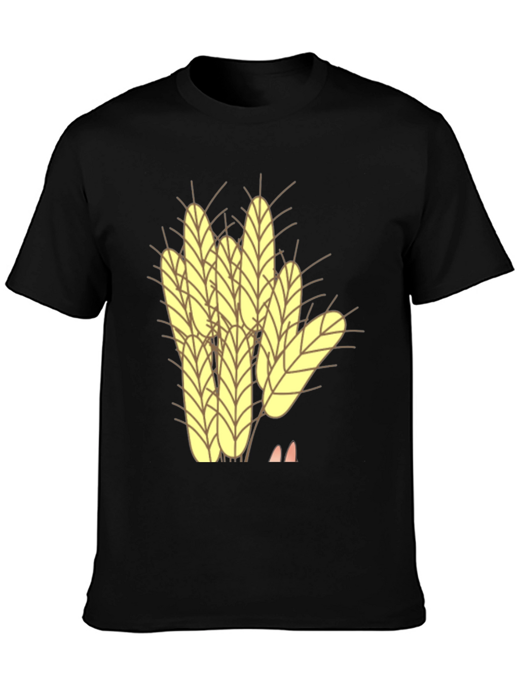 Wheat Graphic Black Tee