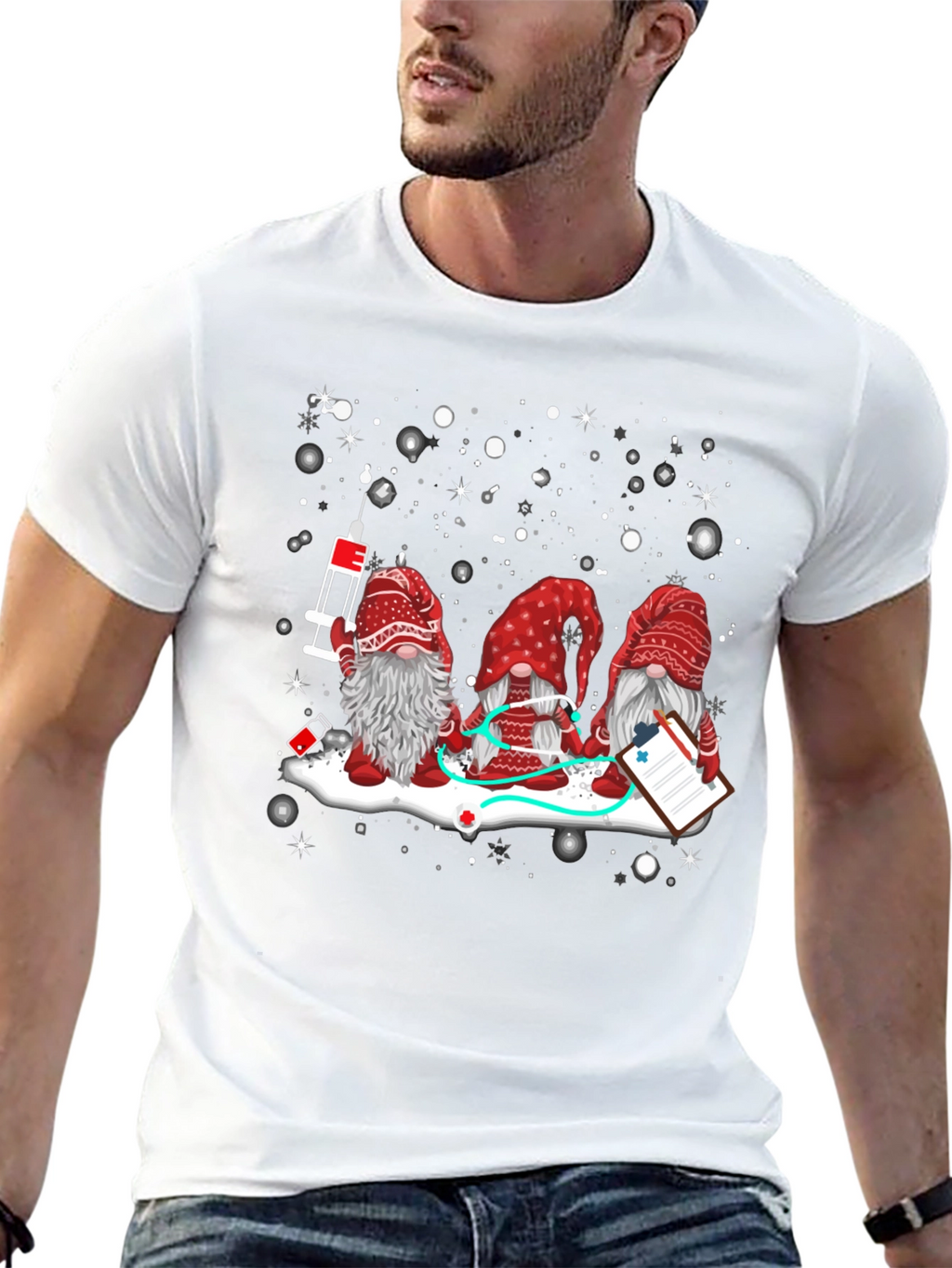 Nurse Gnome T-Shirt - Holiday Medical Apparel