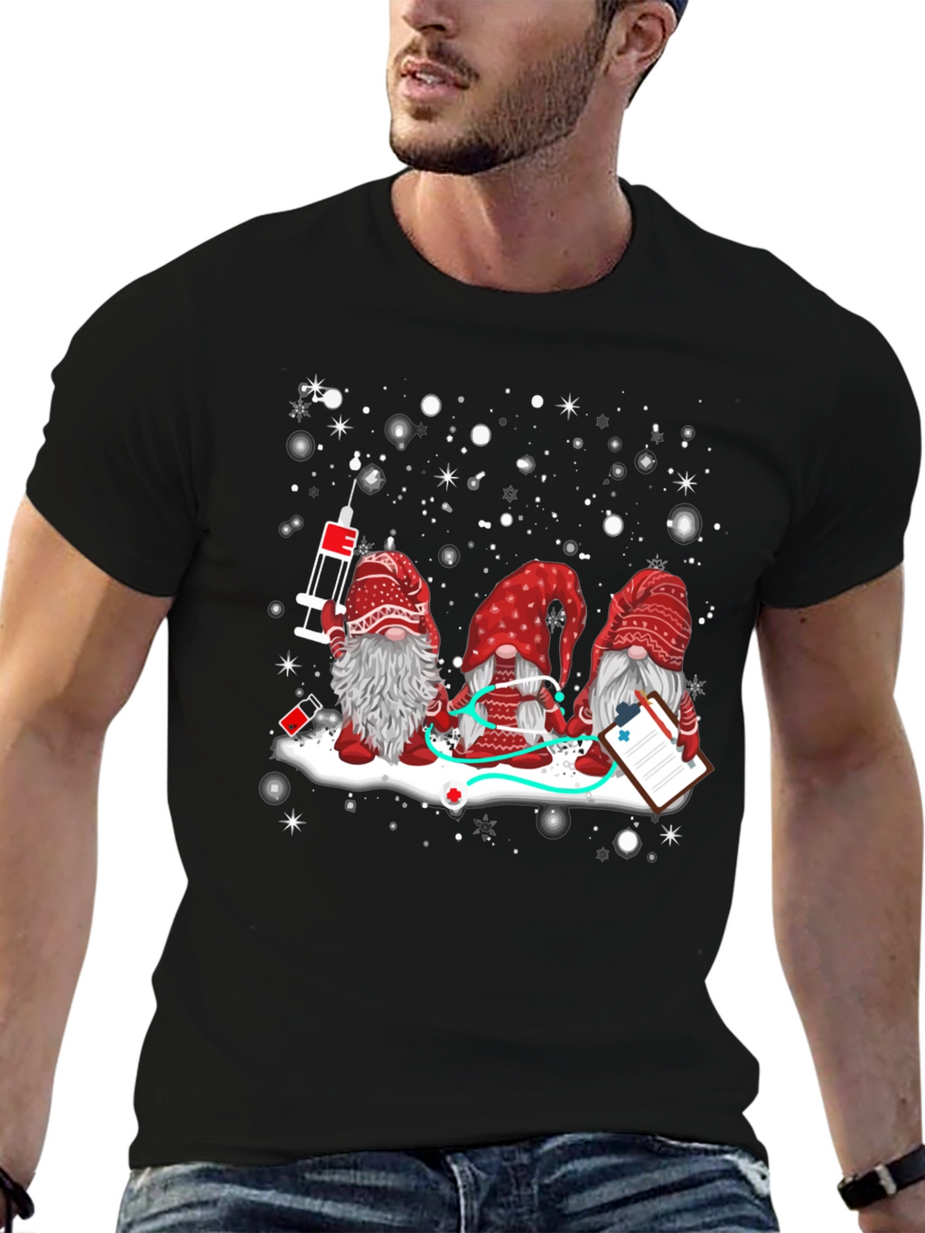Nurse Gnome T-Shirt - Holiday Medical Apparel