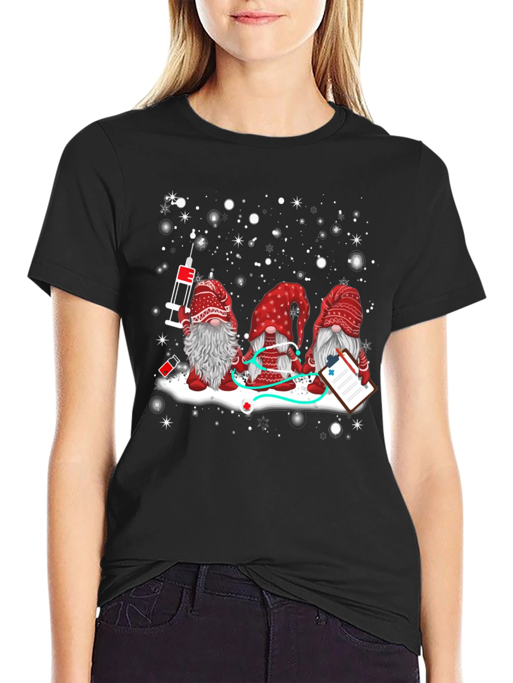 Nurse Gnome T-Shirt - Holiday Medical Apparel